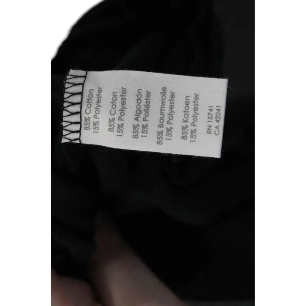 P.J. Salvage Womens Cotton Geometric Crew Neck Sweatshirt Black Size S